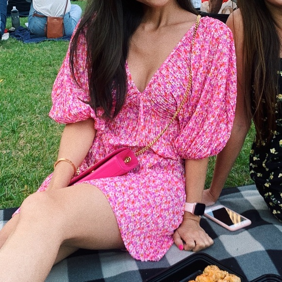 Zara Pink Floral Dress - Picture 4 of 5